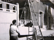 1935 Construction mur allée
